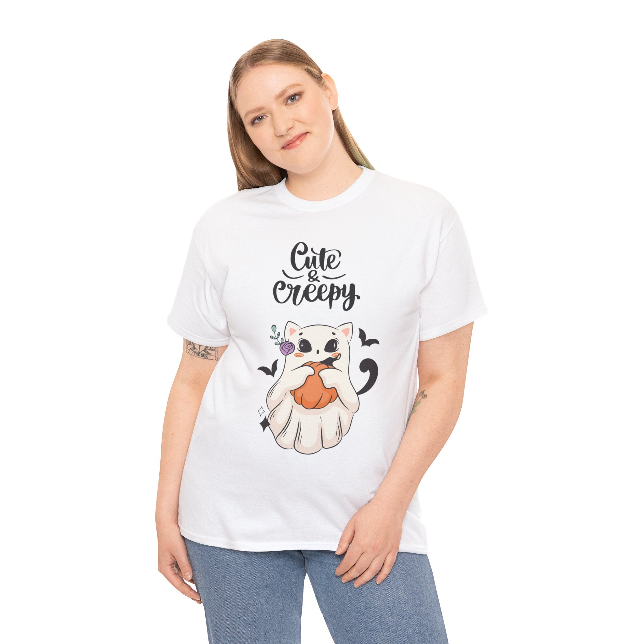 Halloween Ghost Cat cute and creepy Tee