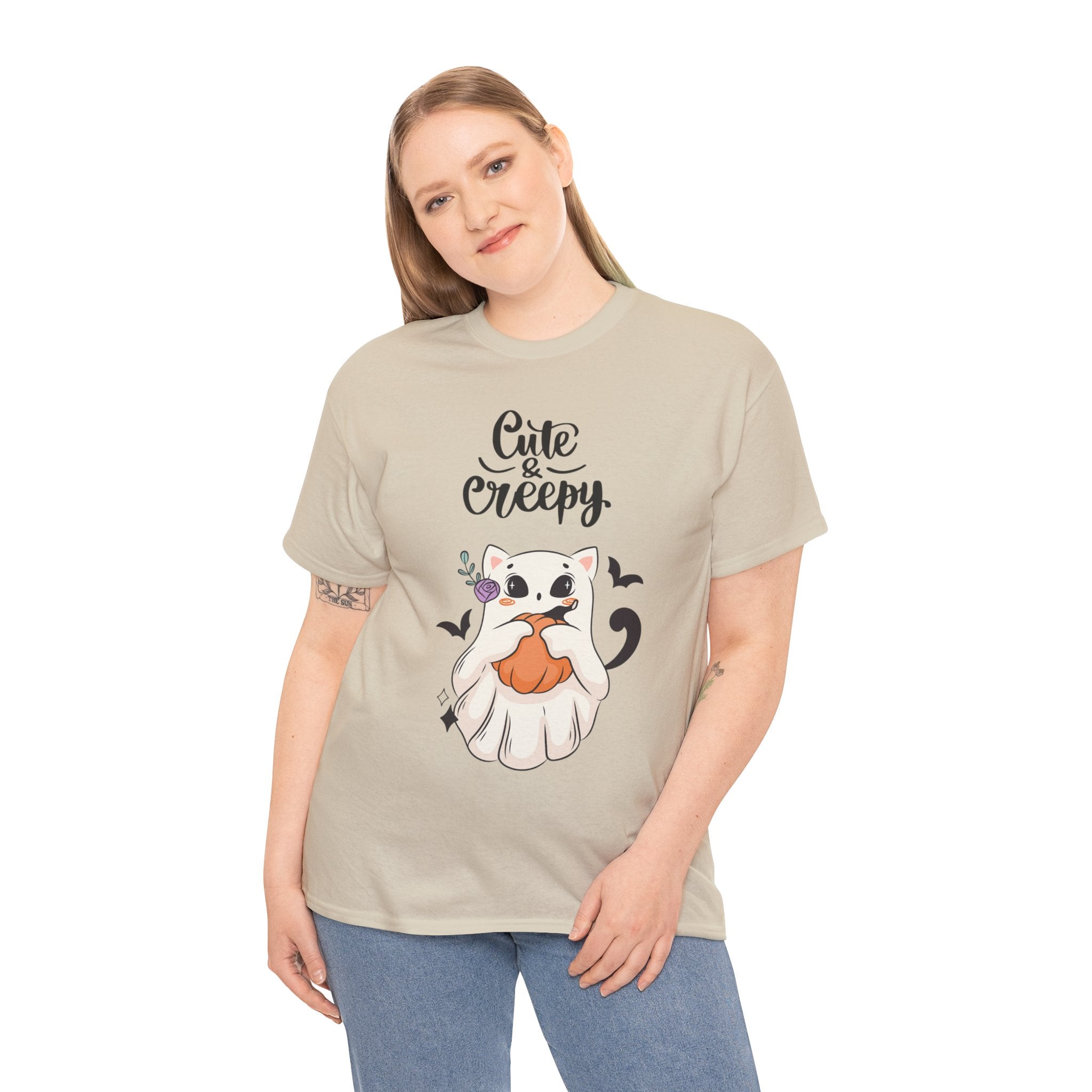 Halloween Ghost Cat cute and creepy Tee
