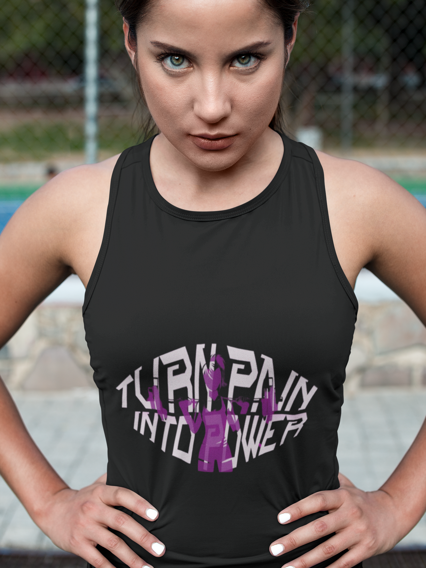 Empowering Workout Racerback Tank - Turn Pain Into Power