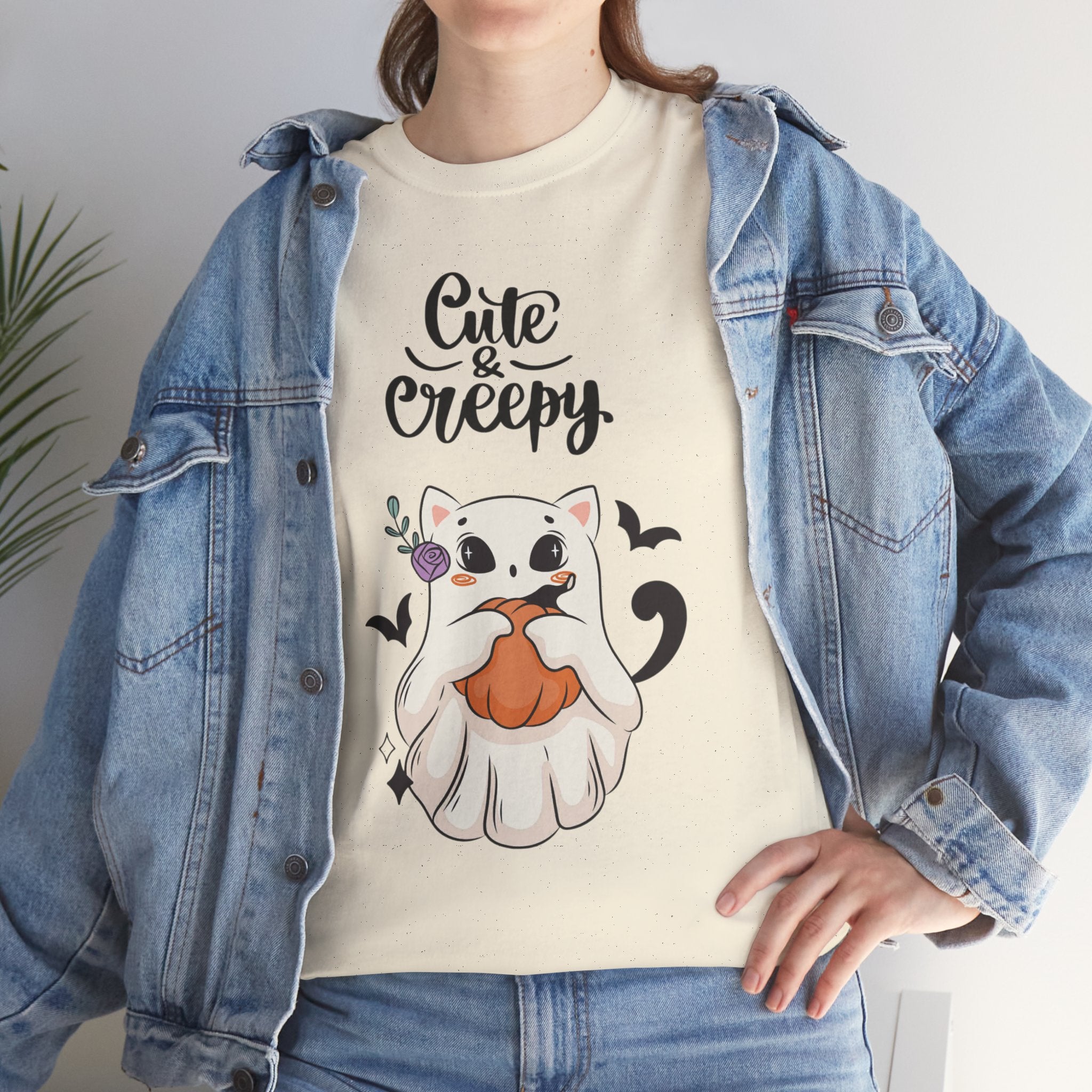 Halloween Ghost Cat cute and creepy Tee