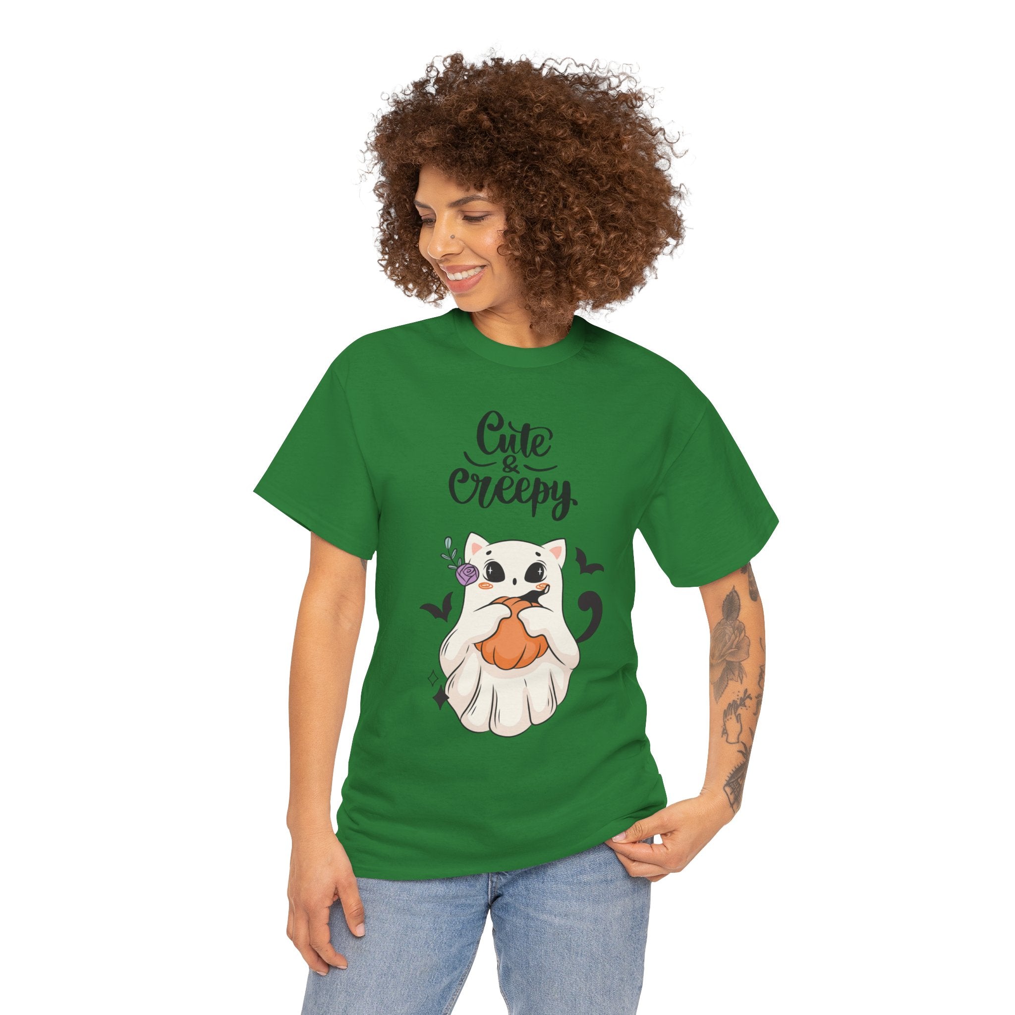Halloween Ghost Cat cute and creepy Tee