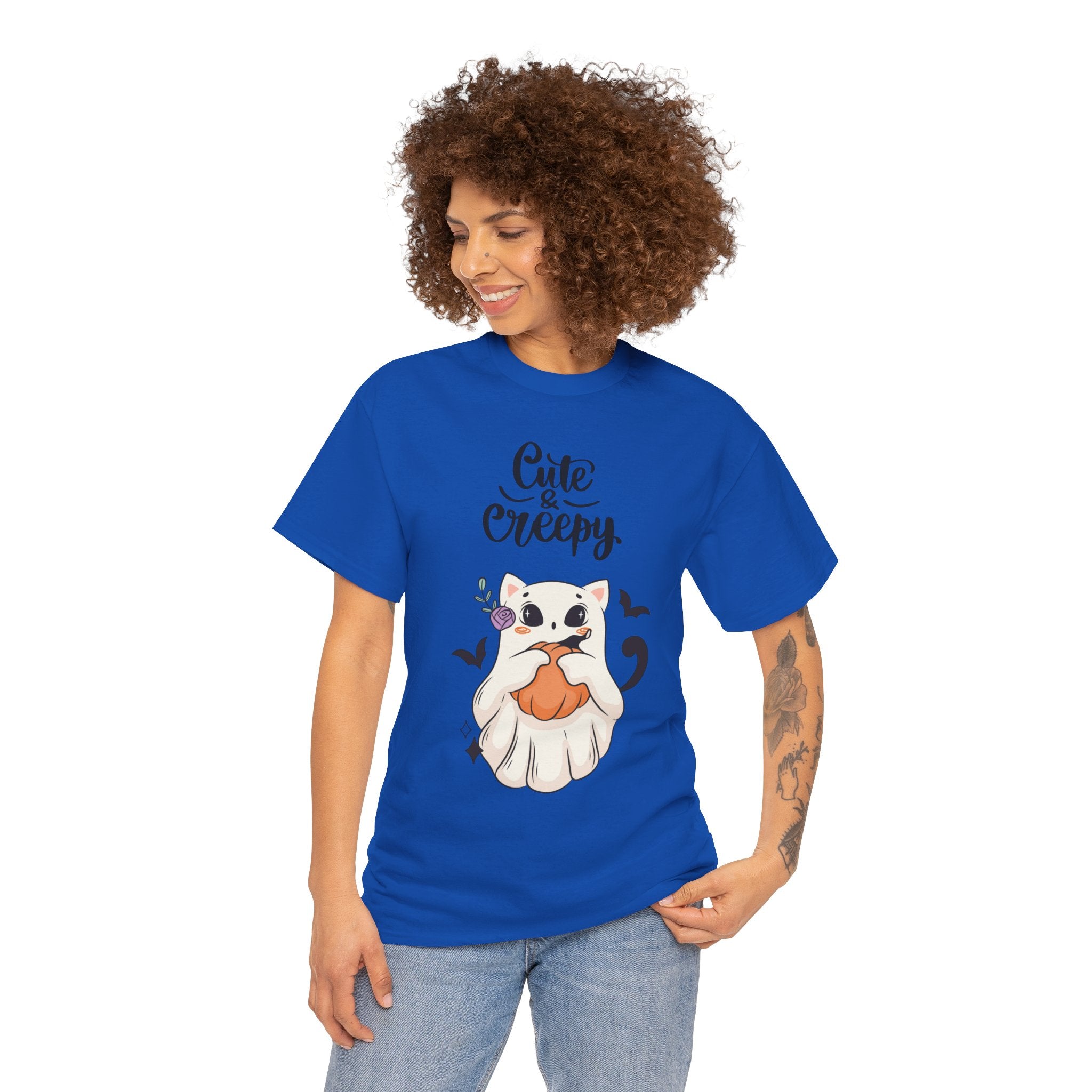 Halloween Ghost Cat cute and creepy Tee