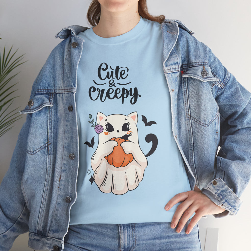 Halloween Ghost Cat cute and creepy Tee