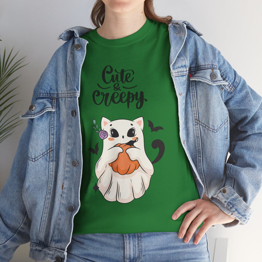 Halloween Ghost Cat cute and creepy Tee