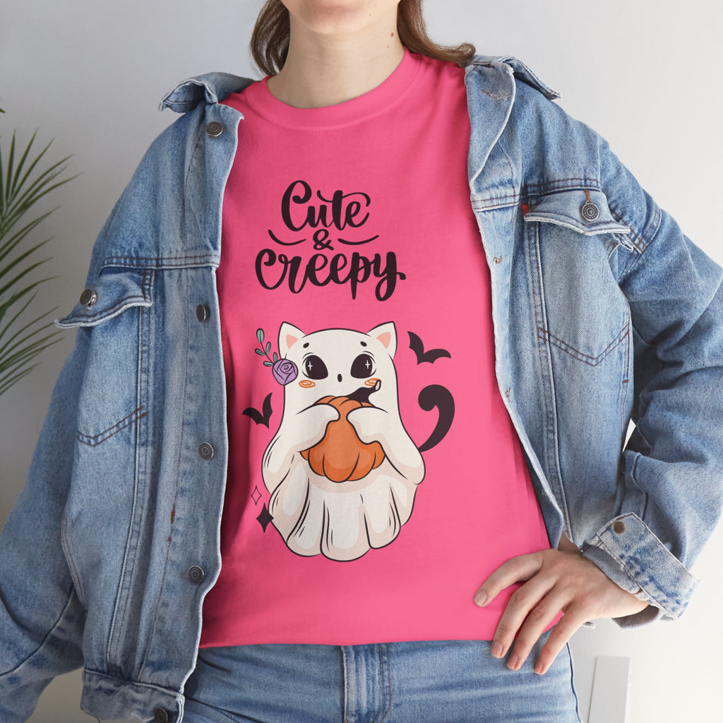 Halloween Ghost Cat cute and creepy Tee