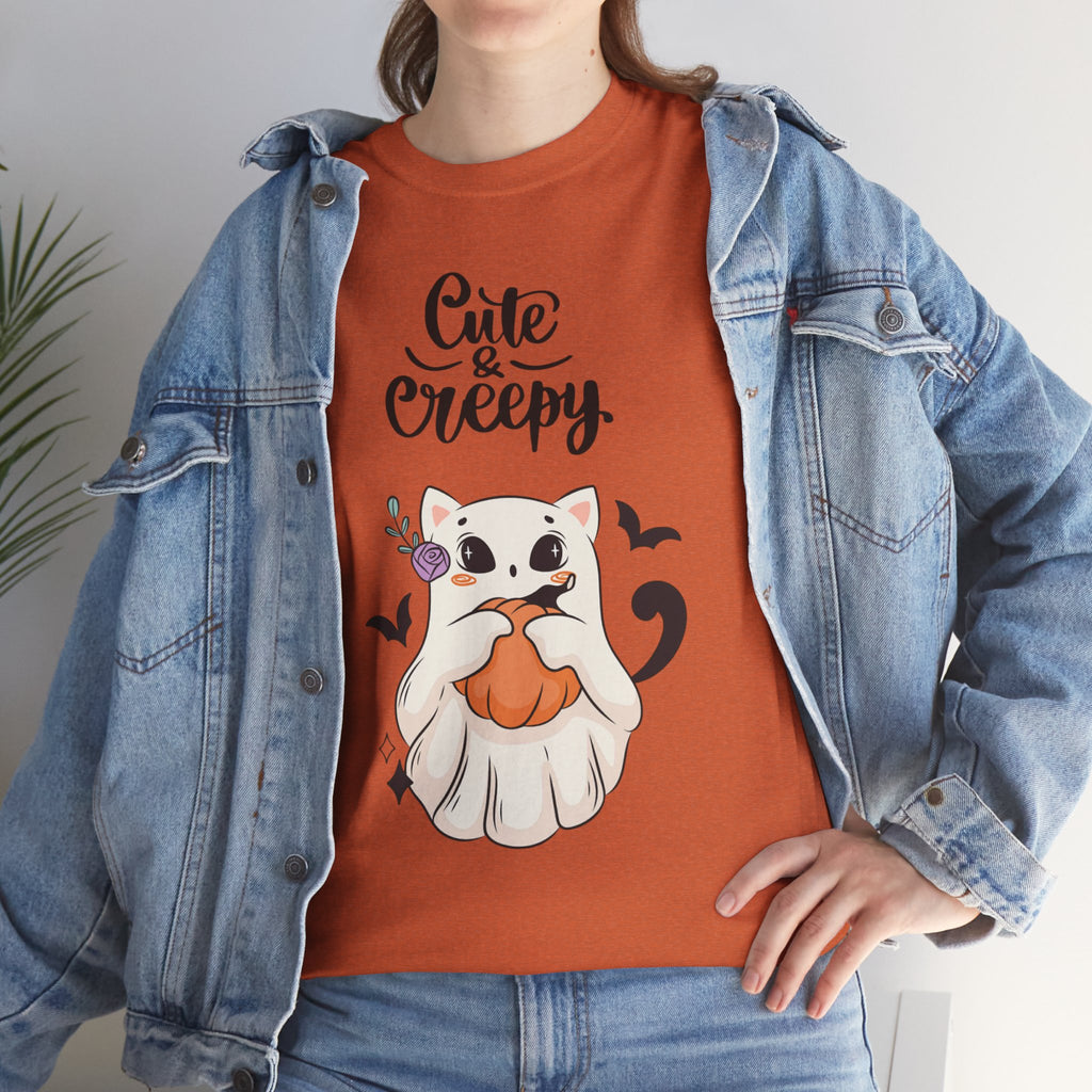 Halloween Ghost Cat cute and creepy Tee
