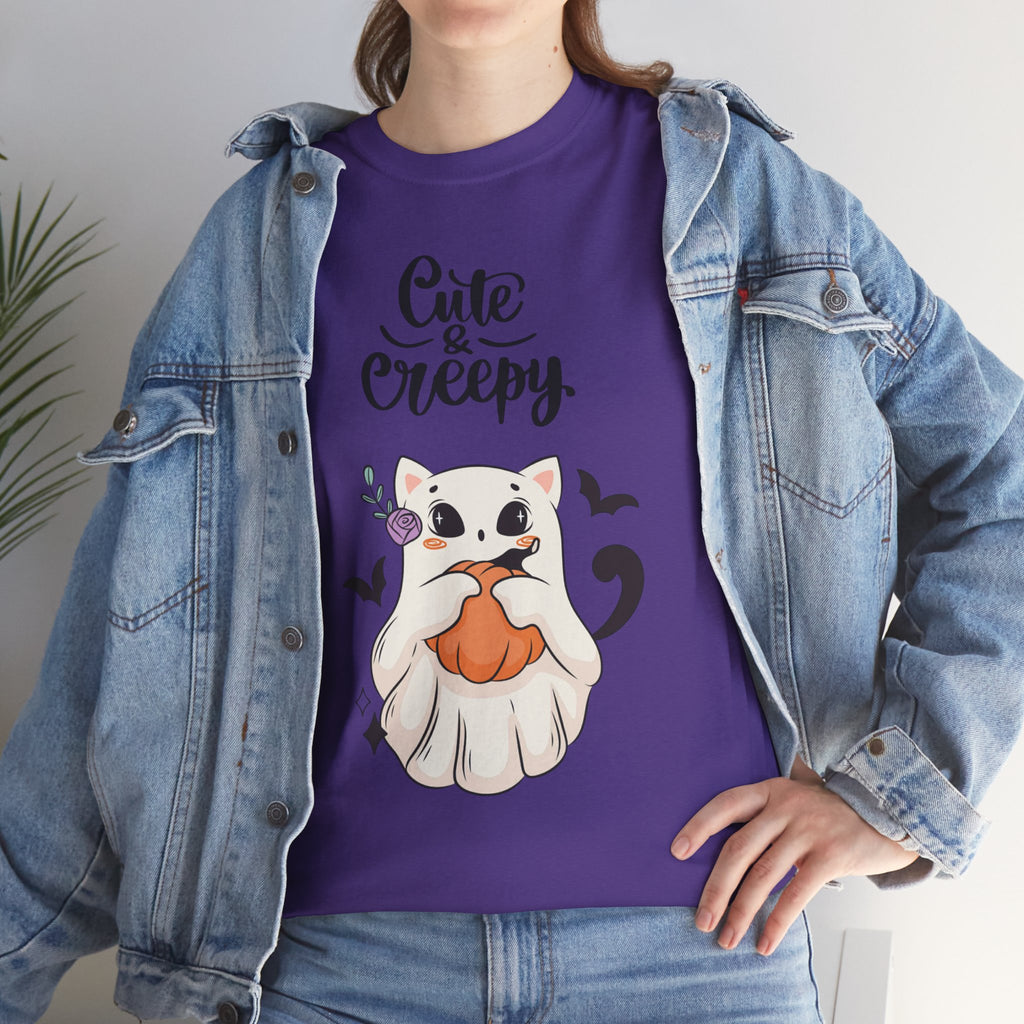 Halloween Ghost Cat cute and creepy Tee