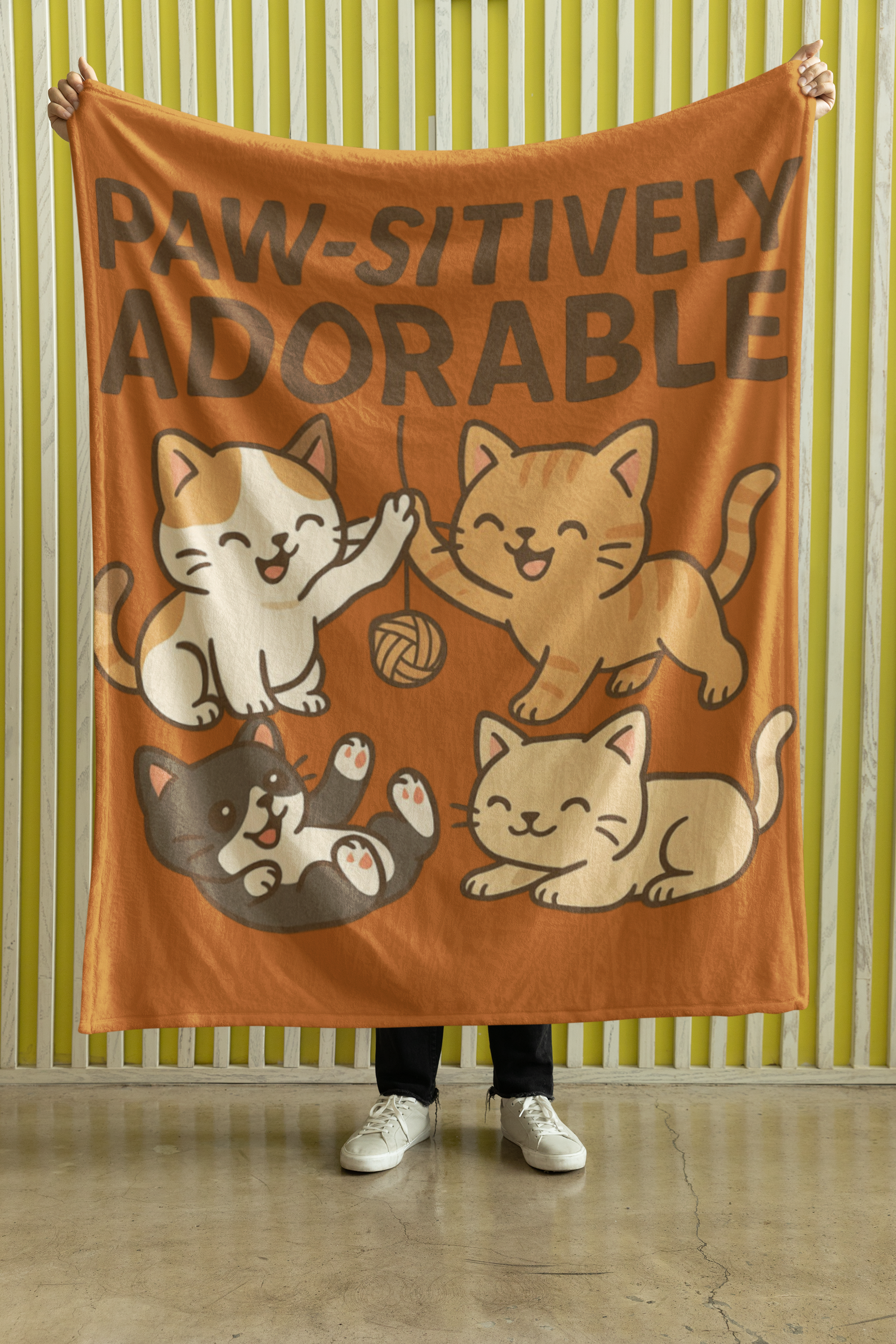Cozy Cat-Themed Velveteen Plush Blanket