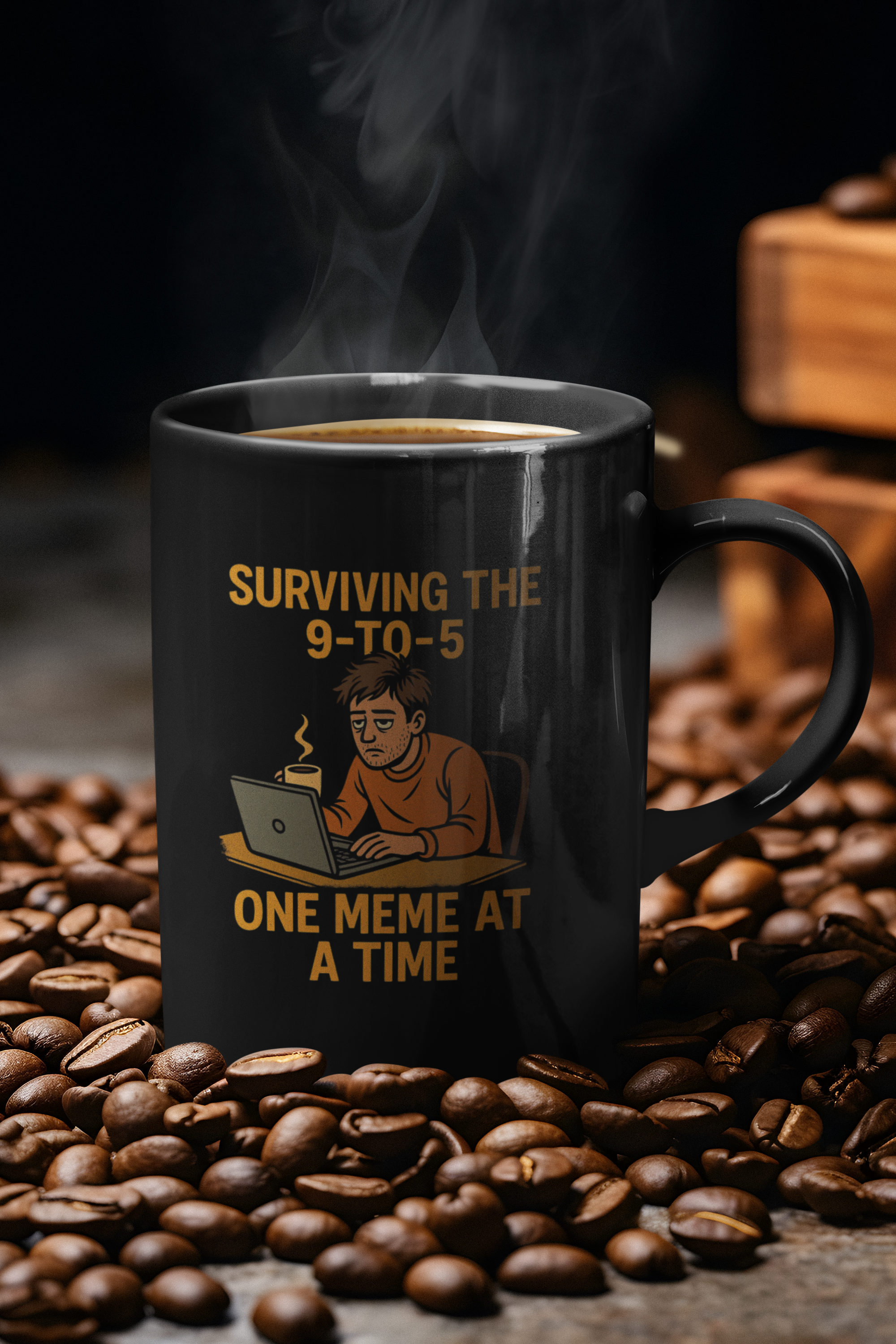 Funny Meme Mug Surviving 9 to 5