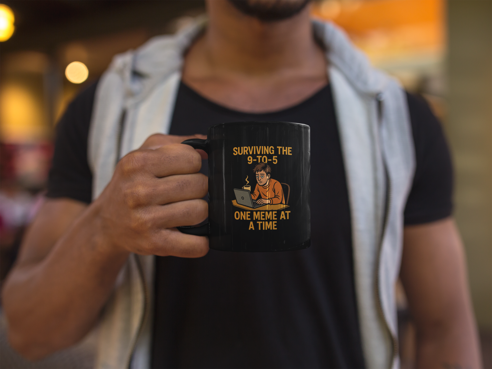 Funny Meme Mug Surviving 9 to 5