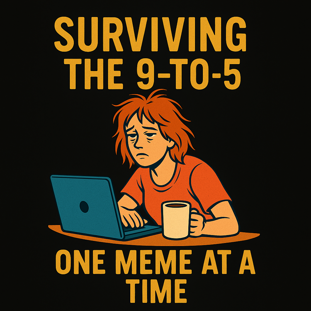 Funny Office Meme T-Shirt- Surviving 9 to 5