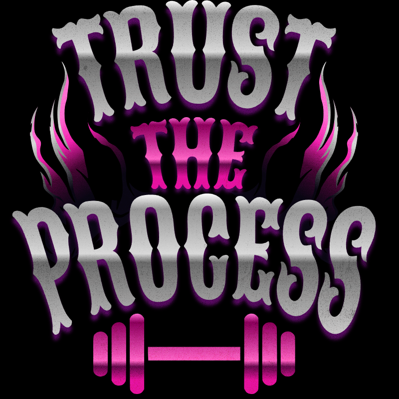 Fitness Motivation Tee for Women, Trust the Process Workout Top