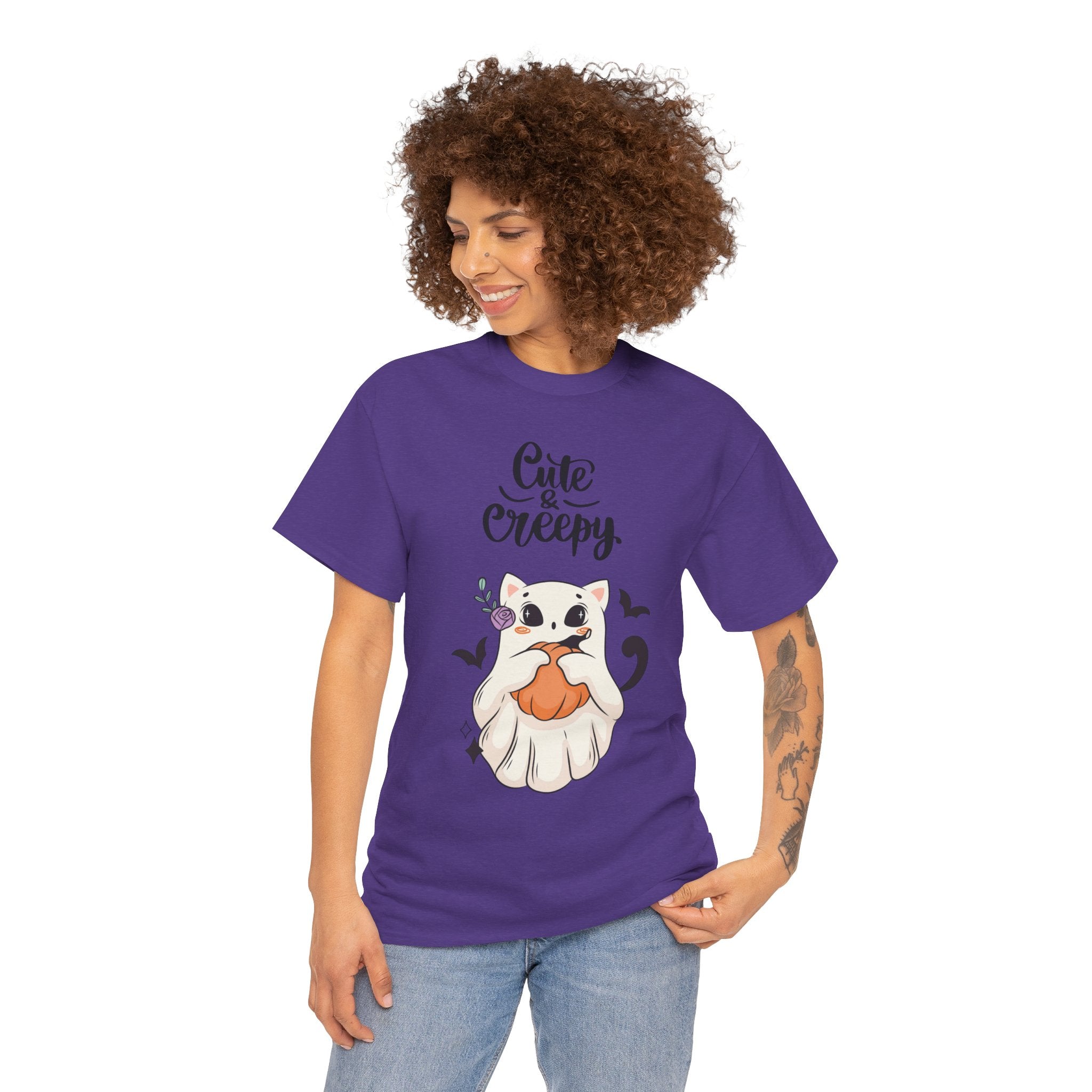 Halloween Ghost Cat cute and creepy Tee