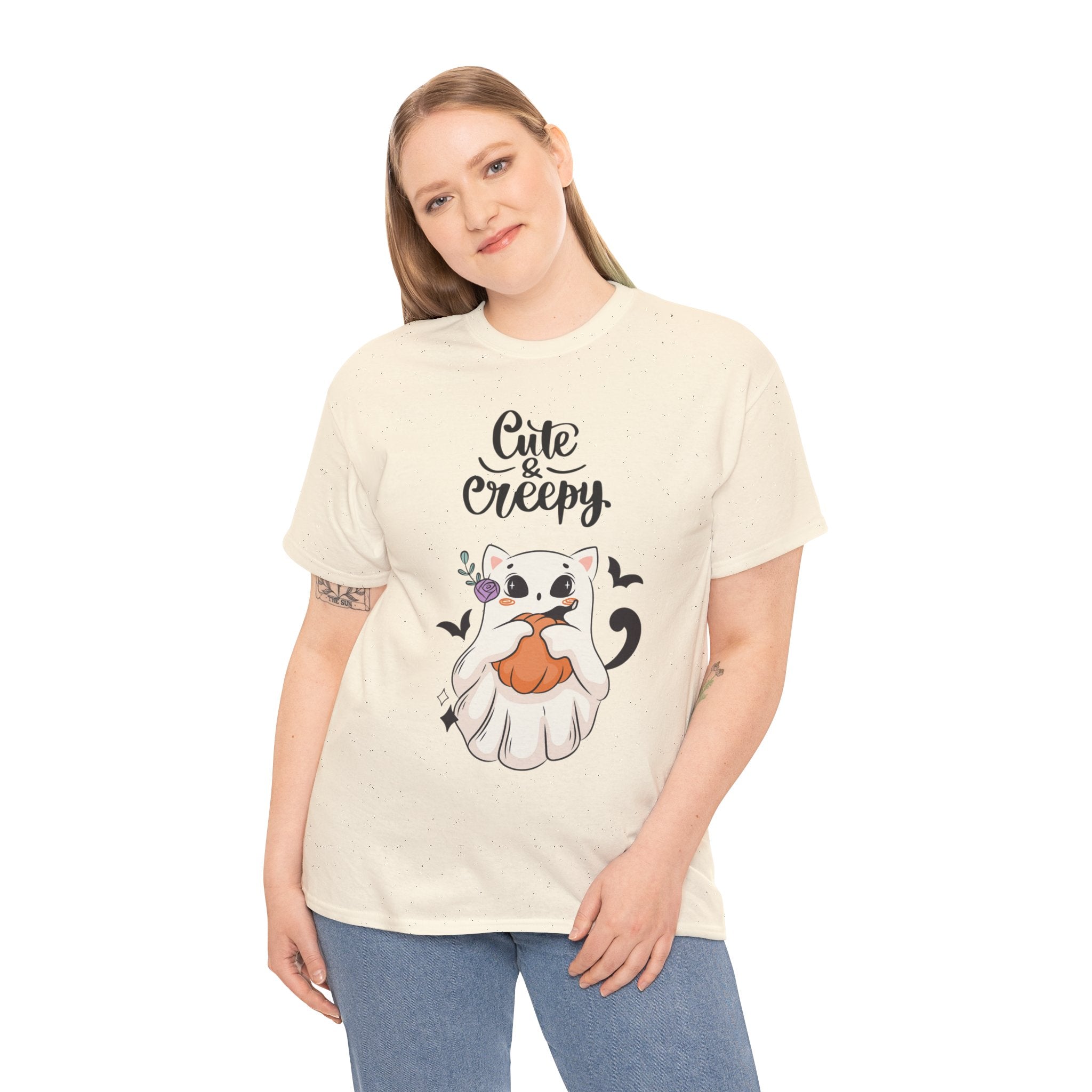 Halloween Ghost Cat cute and creepy Tee