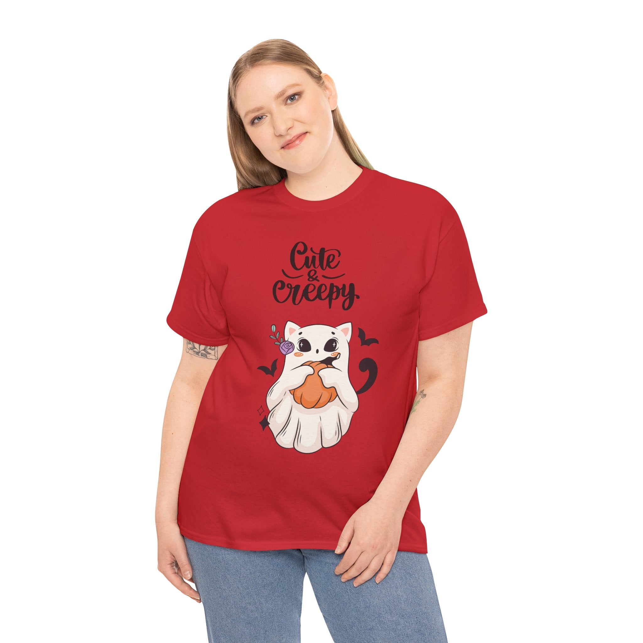 Halloween Ghost Cat cute and creepy Tee