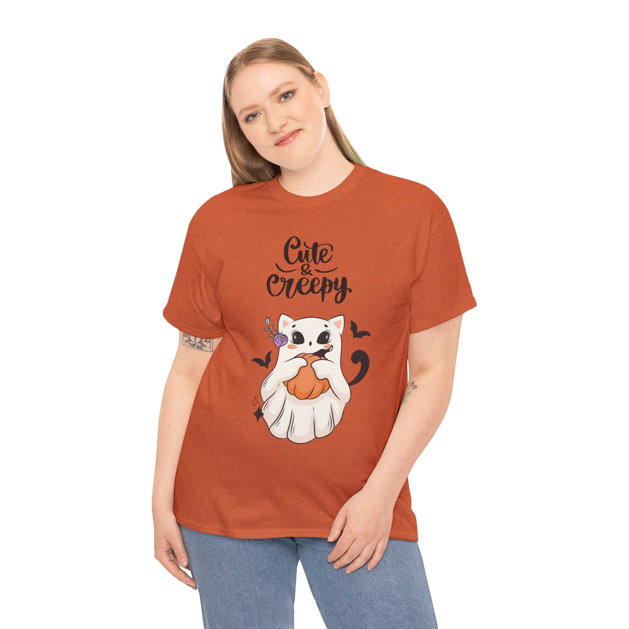 Halloween Ghost Cat cute and creepy Tee