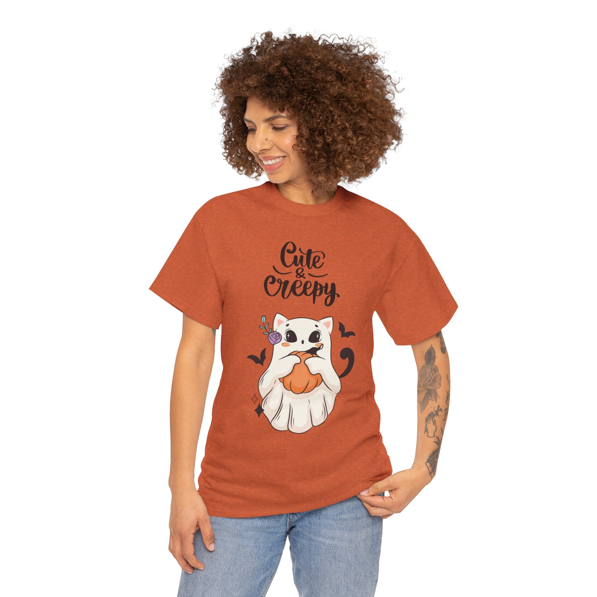Halloween Ghost Cat cute and creepy Tee