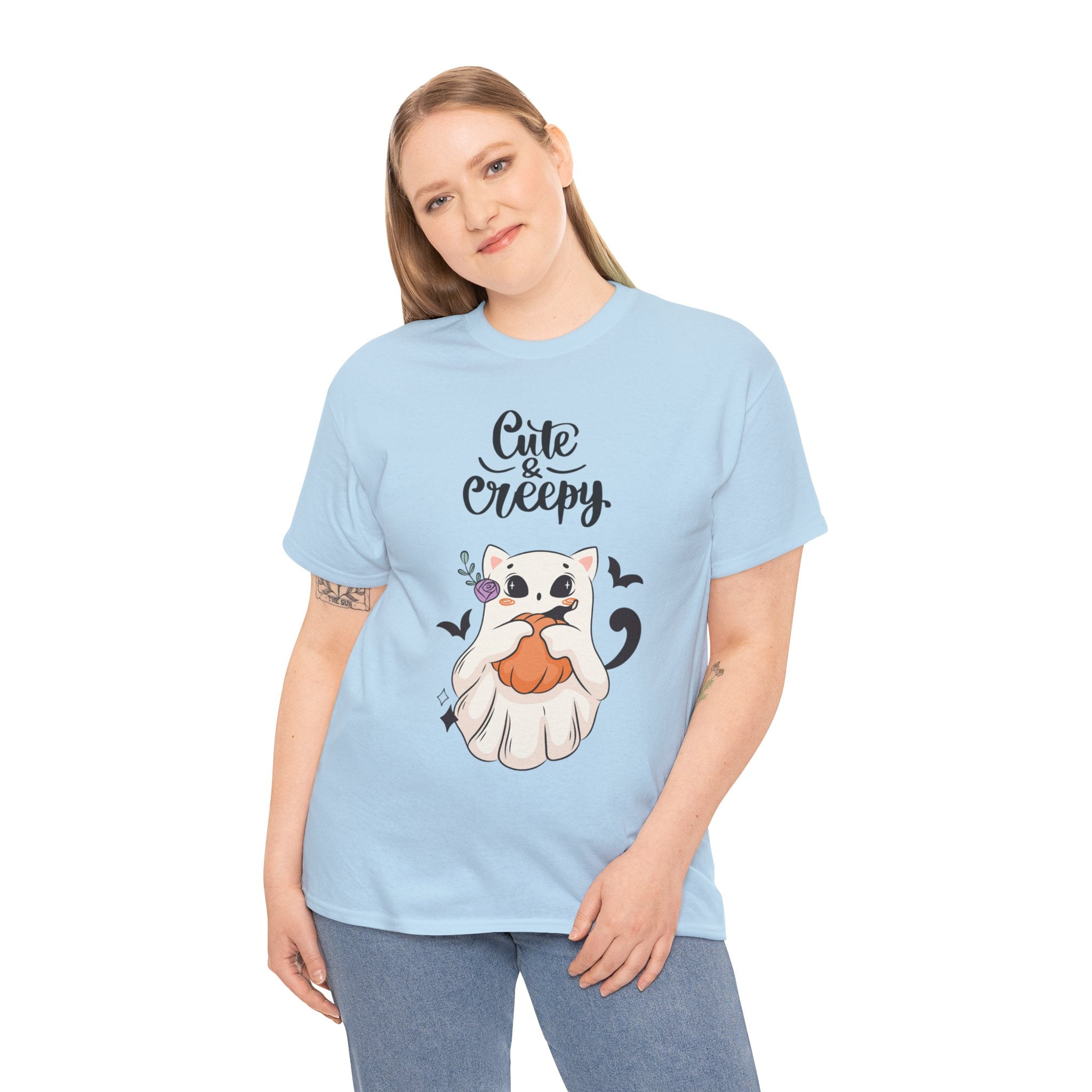 Halloween Ghost Cat cute and creepy Tee