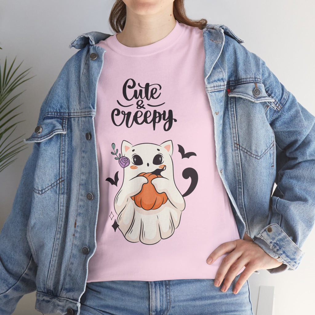 Halloween Ghost Cat cute and creepy Tee